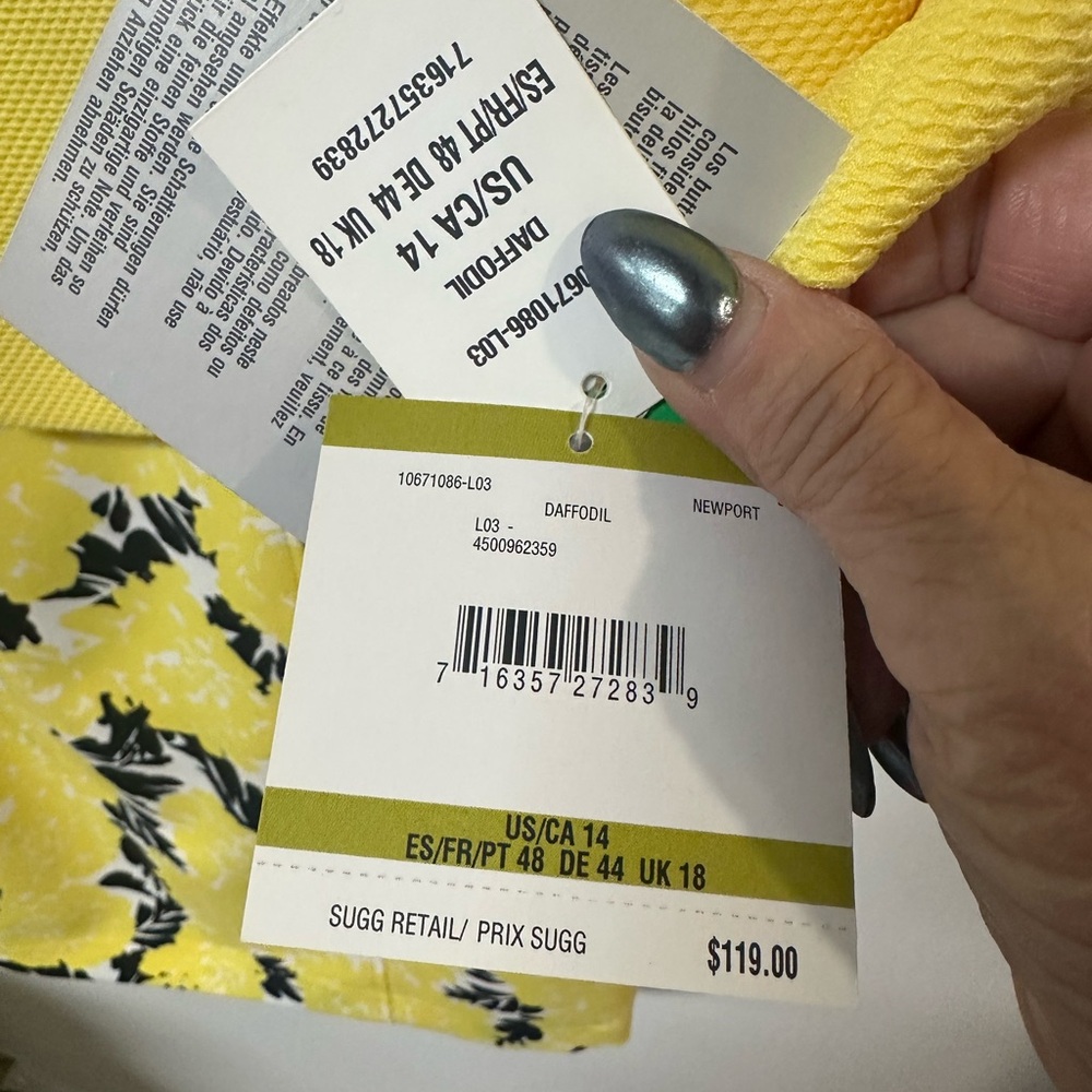 Kasper Yellow Textured Blazer and Floral Dress - Picture 4 of 4